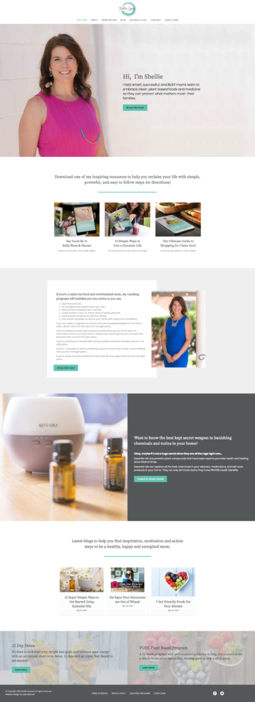 essential oils website design template