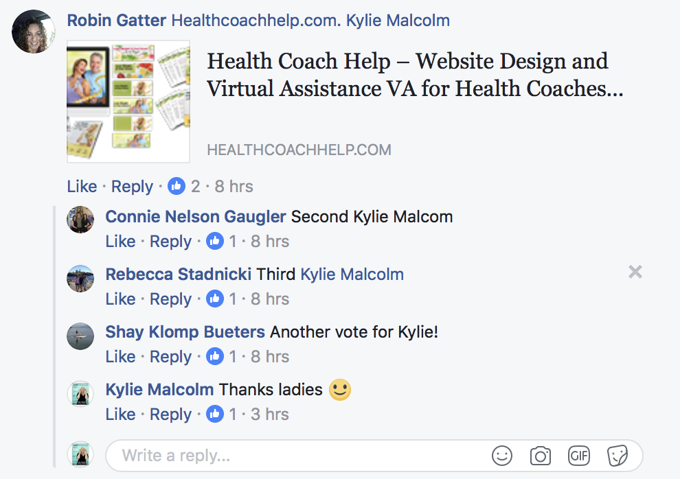 health coach website examples