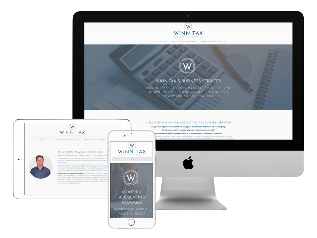 Accounting Website Design Winntax 2
