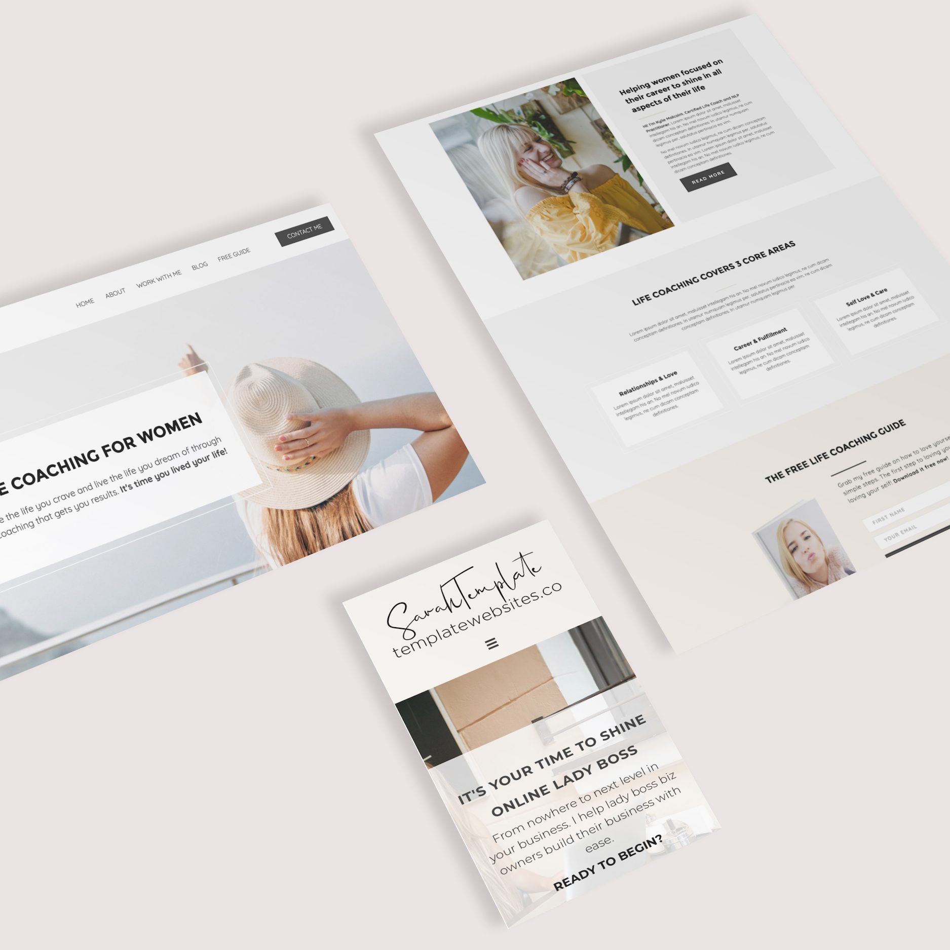 Affordable template website design for coaches by Kylie Malcolm